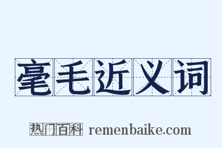 毫毛近义词是什么意思的图片